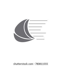 fast boat symbol logo vector