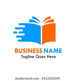 Fast book design logo template illustration