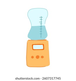 fast bottle warmer cartoon. safe compact, automatic smquick, milk baby fast bottle warmer sign. isolated symbol vector illustration