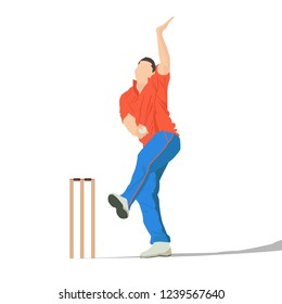 A Fast Bowler Bowling In Cricket