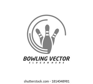 Fast Bowling Logo Template Design Vector, Illustration, Creative Symbol, Icon