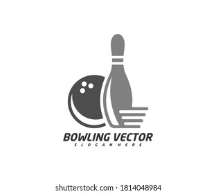 Fast Bowling Logo Template Design Vector, Illustration, Creative Symbol, Icon