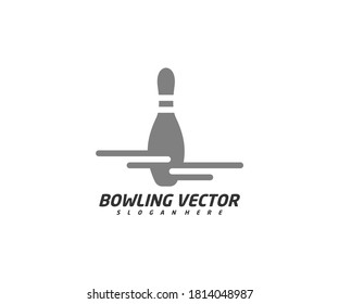 Fast Bowling Logo Template Design Vector, Illustration, Creative Symbol, Icon