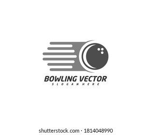 Fast Bowling Logo Template Design Vector, Illustration, Creative Symbol, Icon