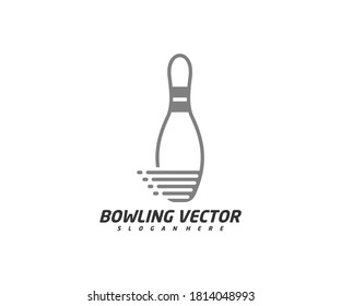 Fast Bowling Logo Template Design Vector, Illustration, Creative Symbol, Icon