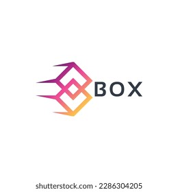 fast box delivery logo icon vector isolated