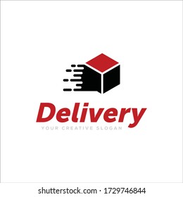 Fast Box Delivery Logo Vector Template, Delivery Logo Vector Inspiration