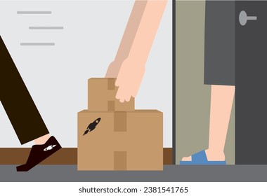 Fast box delivery service to the door.