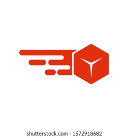 Fast box icon design template vector isolated illustration