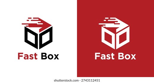 Fast Box logo featuring a stylized box with speed lines, representing fast delivery.
