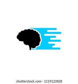 fast Brain Icon Logo Design Element
