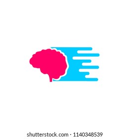 fast Brain Icon Logo Design Element