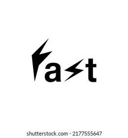 schnelles Branding-Typografie-Logo. einfaches schwarzes Logo