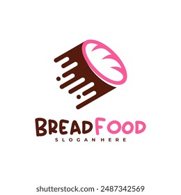 Fast bread logo vector template, Creative Bread fast logo design concepts