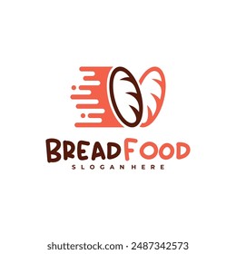 Fast bread logo vector template, Creative Bread fast logo design concepts