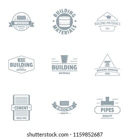 Fast build logo set. Simple set of 9 fast build vector logo for web isolated on white background