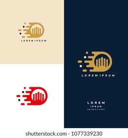 Fast Building logo template, Tower logo template vector