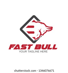 fast bull power logo designs