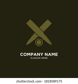 Fast bullet logo icon vector template, cartoon style military rifle bullet icon. Vector illustration of stock symbols for military and soldiers