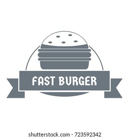 Fast burger logo. Simple illustration of fast burger vector logo for web