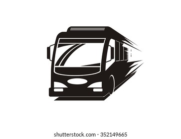 fast bus simple silhouette