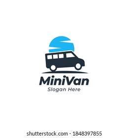 Fast Bus Travel Logo, Cargo van logo/illustration. minivan vector symbol editable file
