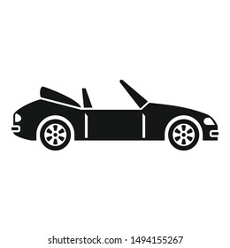 Fast cabriolet icon. Simple illustration of fast cabriolet vector icon for web design isolated on white background