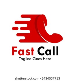 Fast call design logo template illustration