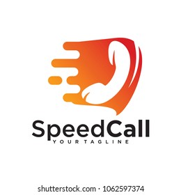 fast call logo design template isolated
