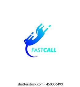 Fast Call Logo Design Template. Vector Illustration