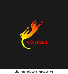 Fast Call Logo Design Template. Vector illustration
