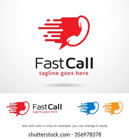 Fast Call Logo Template Design Vector