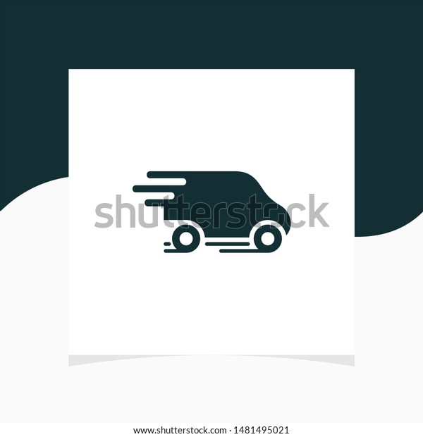 Fast car delivery icon flat\
design