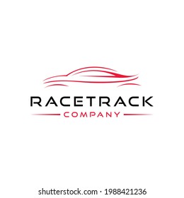 diseño de logotipo de coche rápido vectorial en estilo de lujo para supercoches tienda y garaje