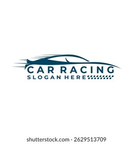 Fast car logo design vector template. Faster car racing logo design icon