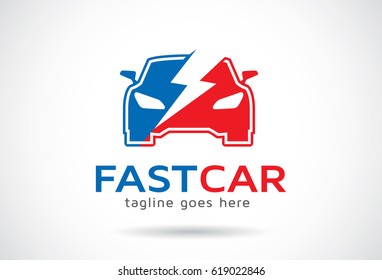Fast Car Logo Template Design Vector, Emblem, Design Concept, Creative Symbol, Icon