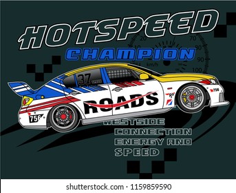 fast car race,vector car illustration