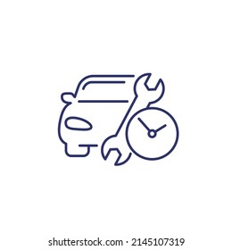 fast car repair line icon