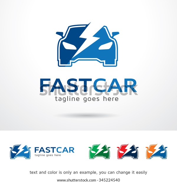 Fast Car Service\
Logo Template Design Vector\
