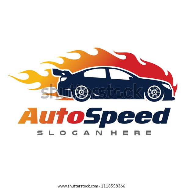 Fast Car and Speed\
Automotive Logo Vector