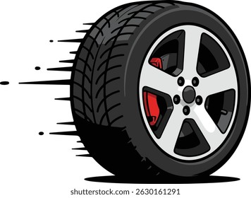 Fast Car Tire Wheel Design