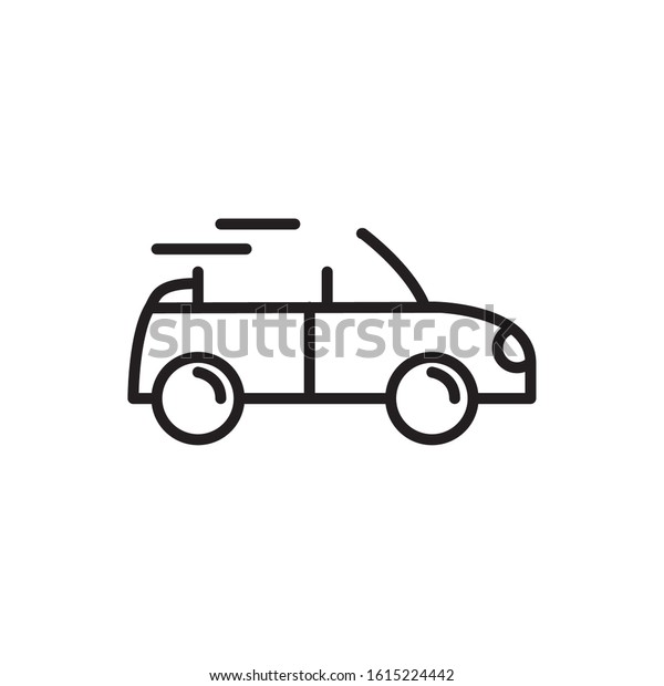 fast car\
transport linear design vector\
illustration
