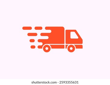 Fast car truck silhouette concept business logo template vector illustration. Speed delivery cargo abstract sign. Transport creative symbol. Graphic design element.