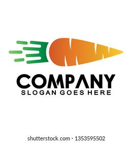 Fast carrot logo - vector
