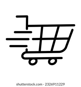 Icono de carrito rápido. ilustración vectorial.
