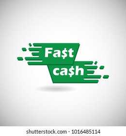 Fast Cash Logo Icon and Logo. Transaction Logo Symbol icon. Vector Illustration