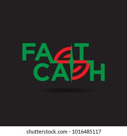 Fast Cash Logo Icon and Logo. Transaction Logo Symbol icon. Vector Illustration