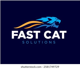 fast cat solution logo designs for fast respond service