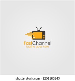 Fast Channel Logo Template Design Stock Vector (Royalty Free ...