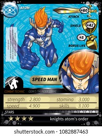 fast character game card
